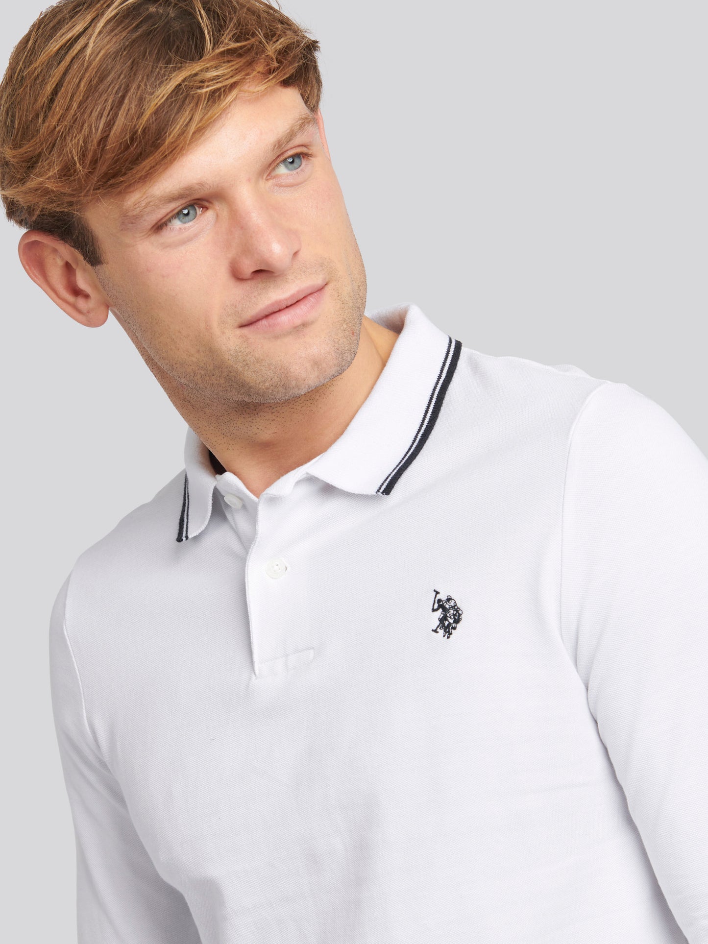 Mens Twin Tipped Pique Polo Shirt in *TEST* Bright White