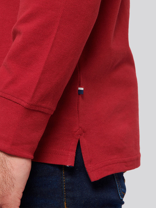 Mens Twin Tipped Pique Polo Shirt in *TEST* Biking Red
