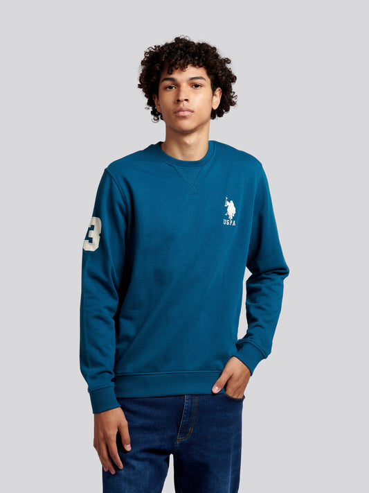 Mens Player 3 Crew Neck Sweatshirt in Legion Blue
