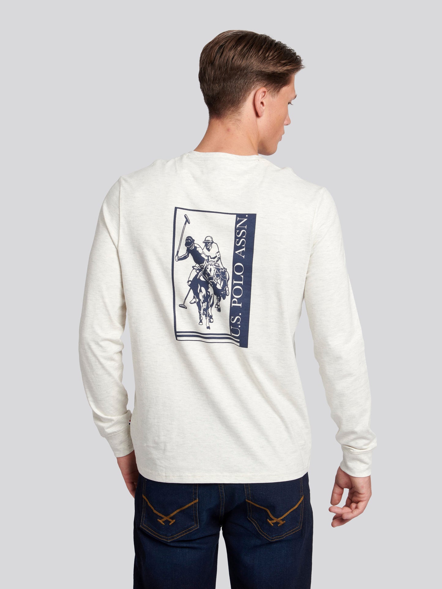 Mens Pocket T-Shirt in Light Grey Marl