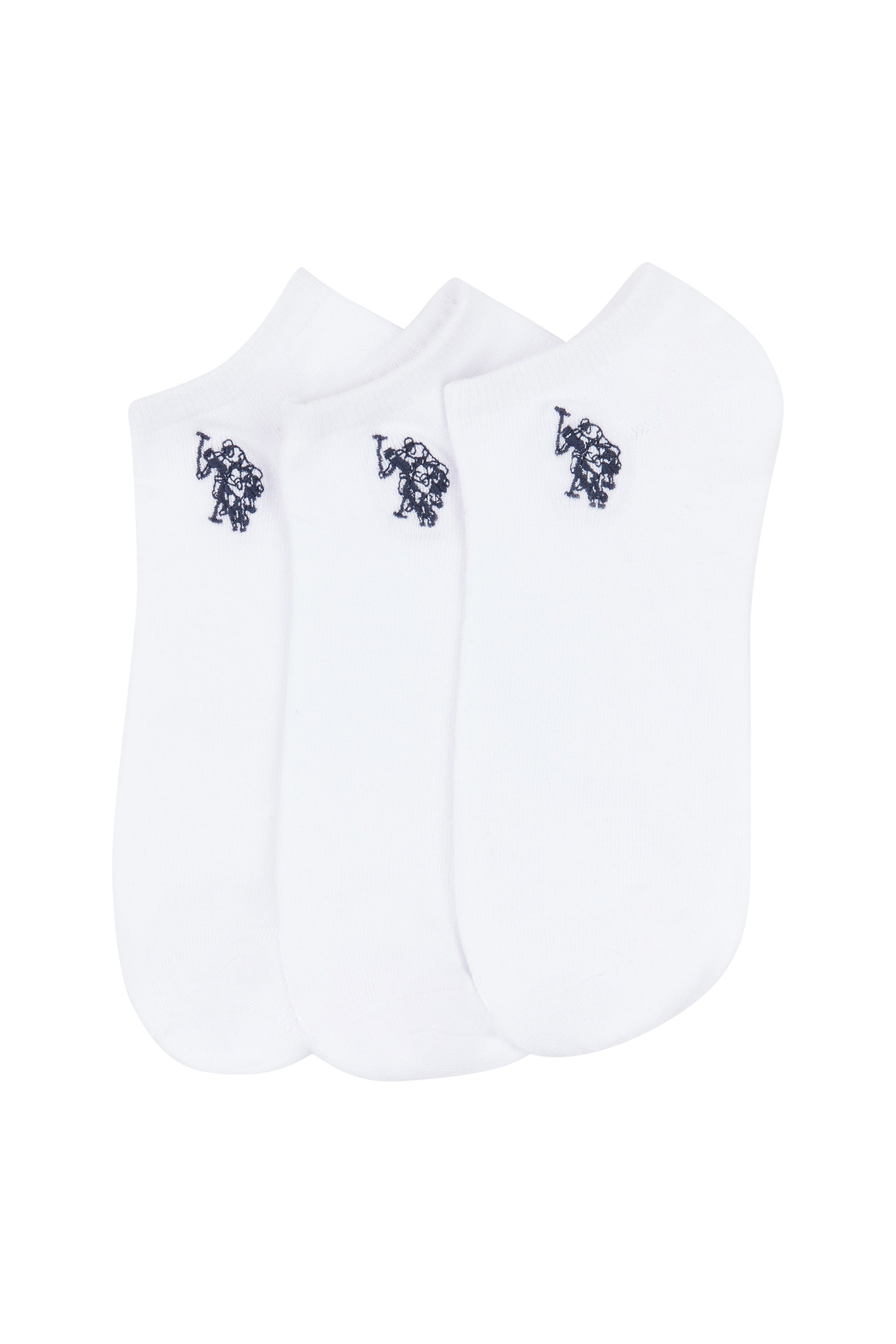 3 Pack Short Sport Socks in Bright White