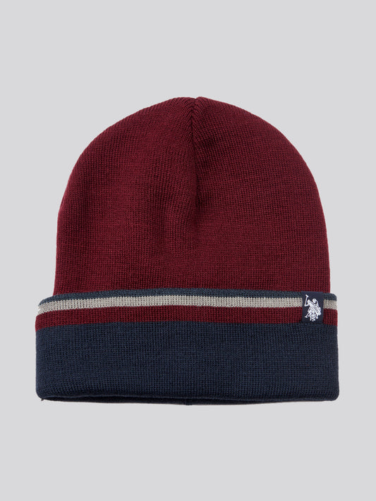 Contrast Beanie in Windsor Wine