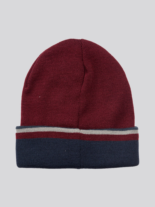 Contrast Beanie in Windsor Wine