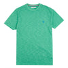 Mens Garment Dye Slub Cotton T-Shirt in Golf Green