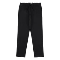 Mens Drawstring Waist Casual Trousers in Black