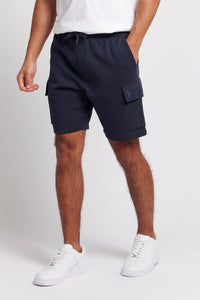 Mens Interlock Utility Shorts in Navy Blue