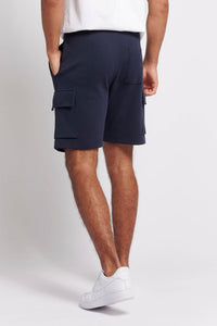 Mens Interlock Utility Shorts in Navy Blue