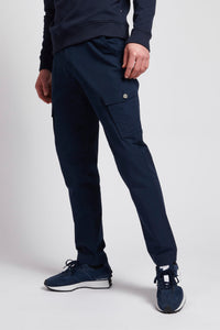 Mens Ripstop Cargo Trousers in Navy Blue