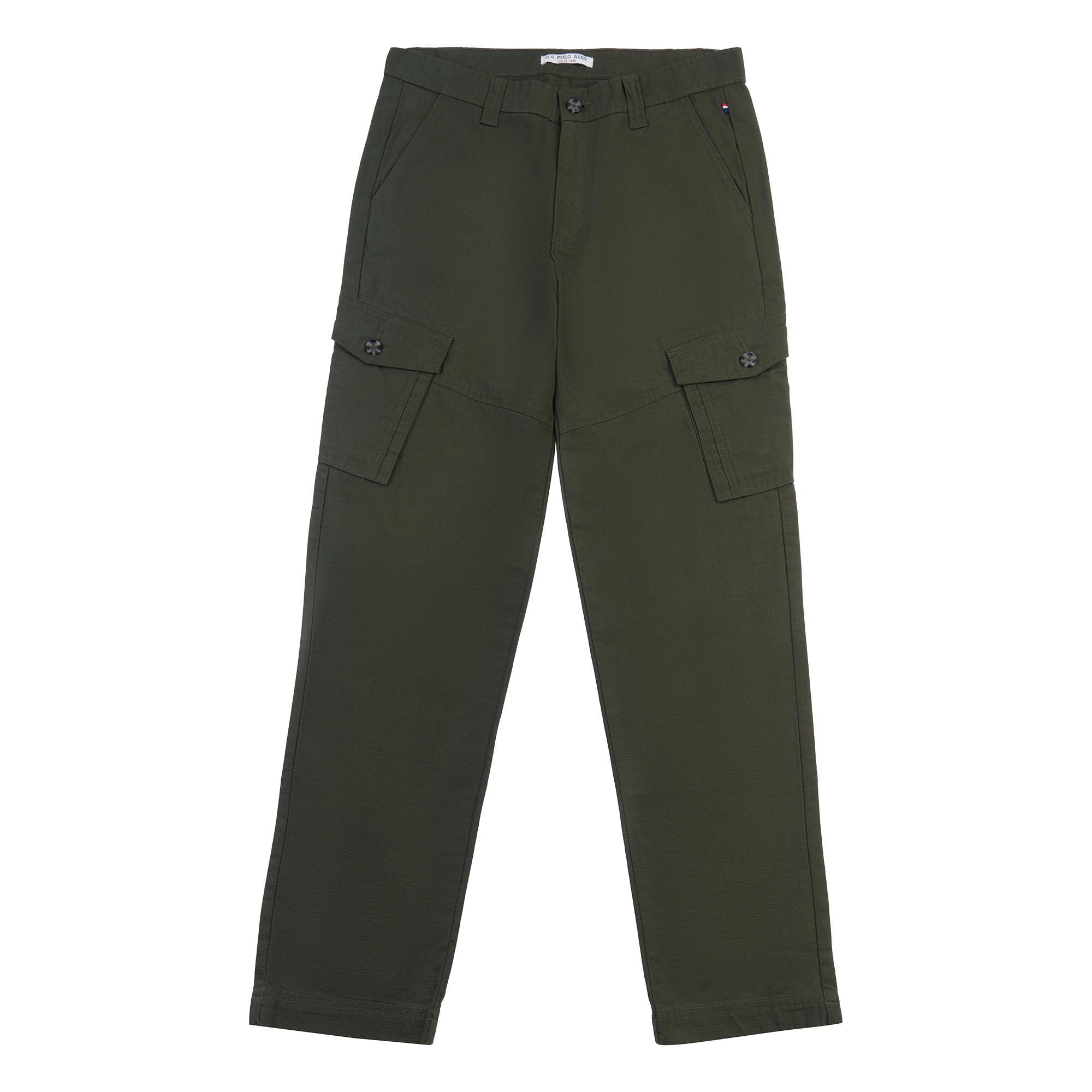 Mens Ripstop Cargo Trousers in Forest Night