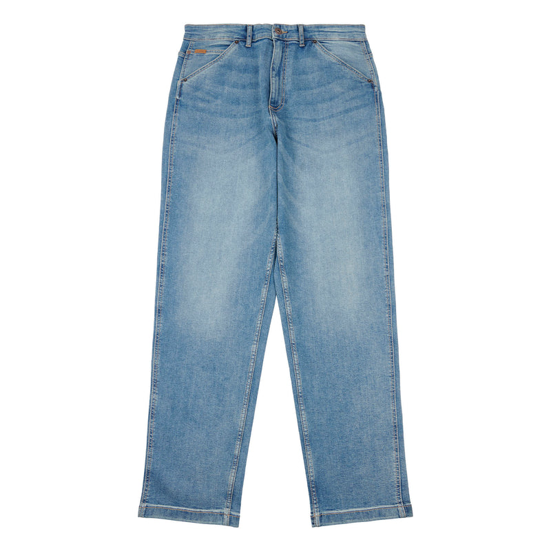 Mens 5 Pocket Loose Fit Denim Jeans in Mid Wash