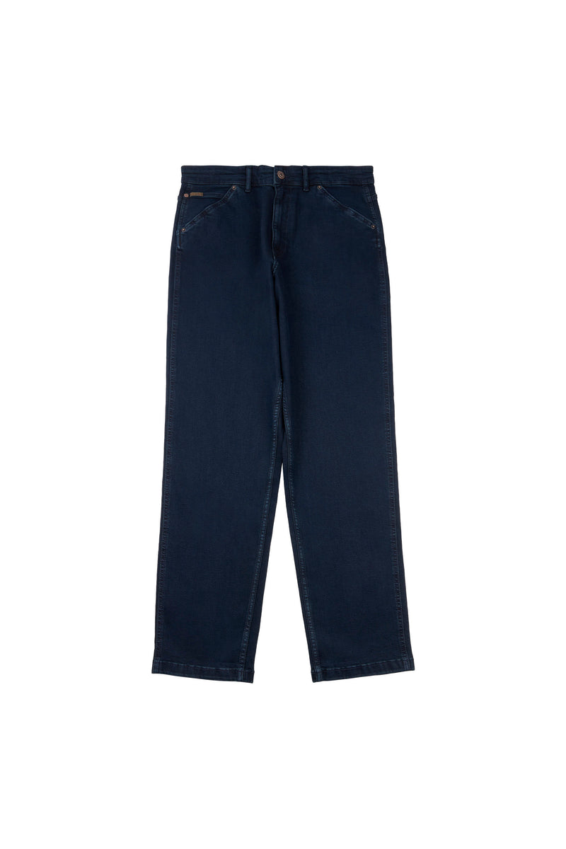 Mens 5 Pocket Loose Fit Denim Jeans in Dark Vintage Wash