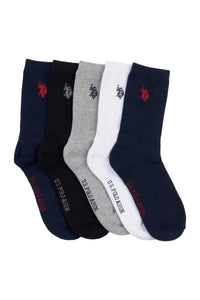 5 Pack Sport Socks in Navy Blazer / Haute Red