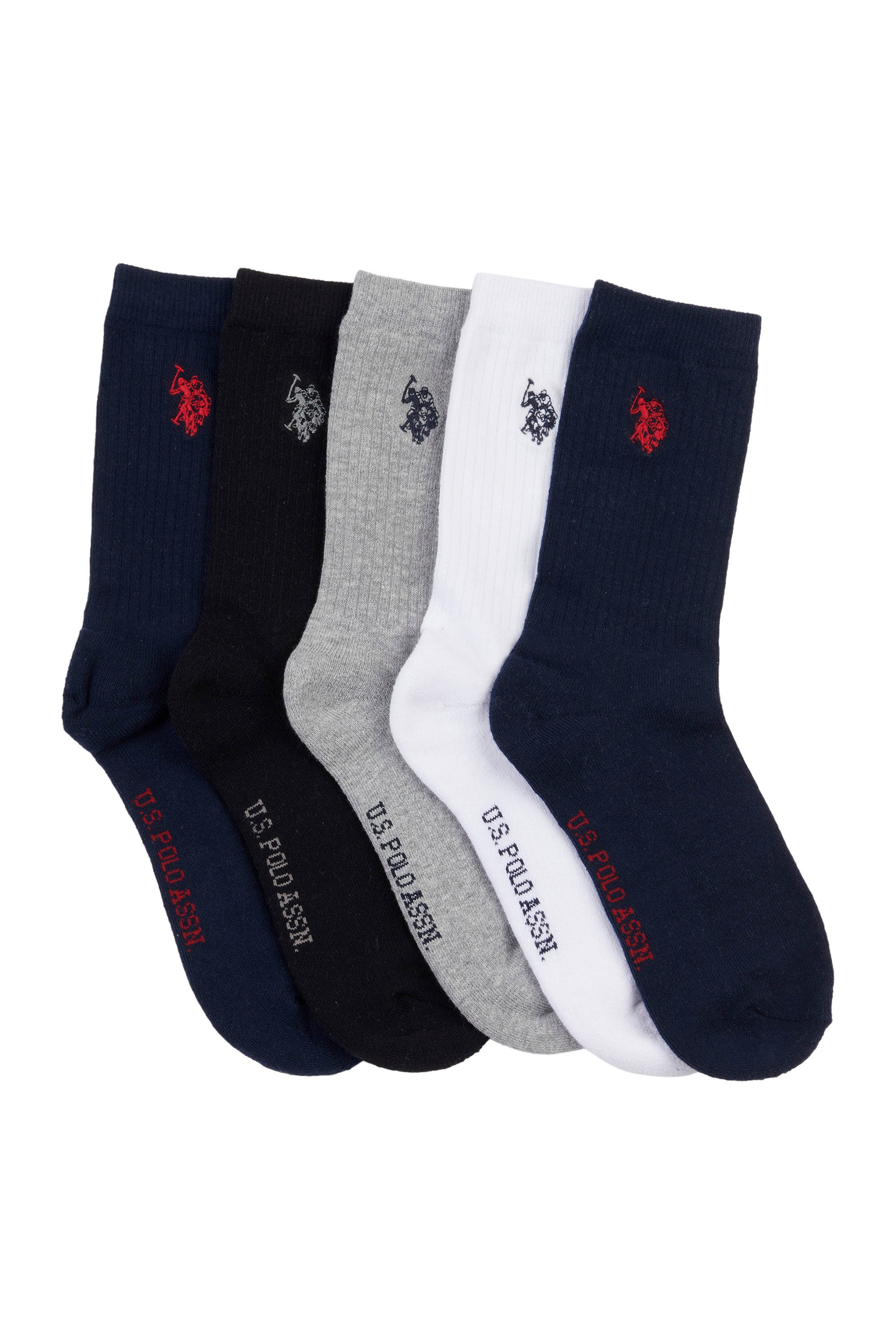 5 Pack Sport Socks in Navy Blazer / Haute Red – U.S. Polo Assn. UK
