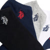 5 Pack Short Sport Socks in Navy Blazer / Haute Red
