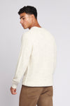 Mens Fisherman Nep Knitted Jumper in Marshmallow