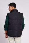 Mens Thick Quilted Gilet in Black