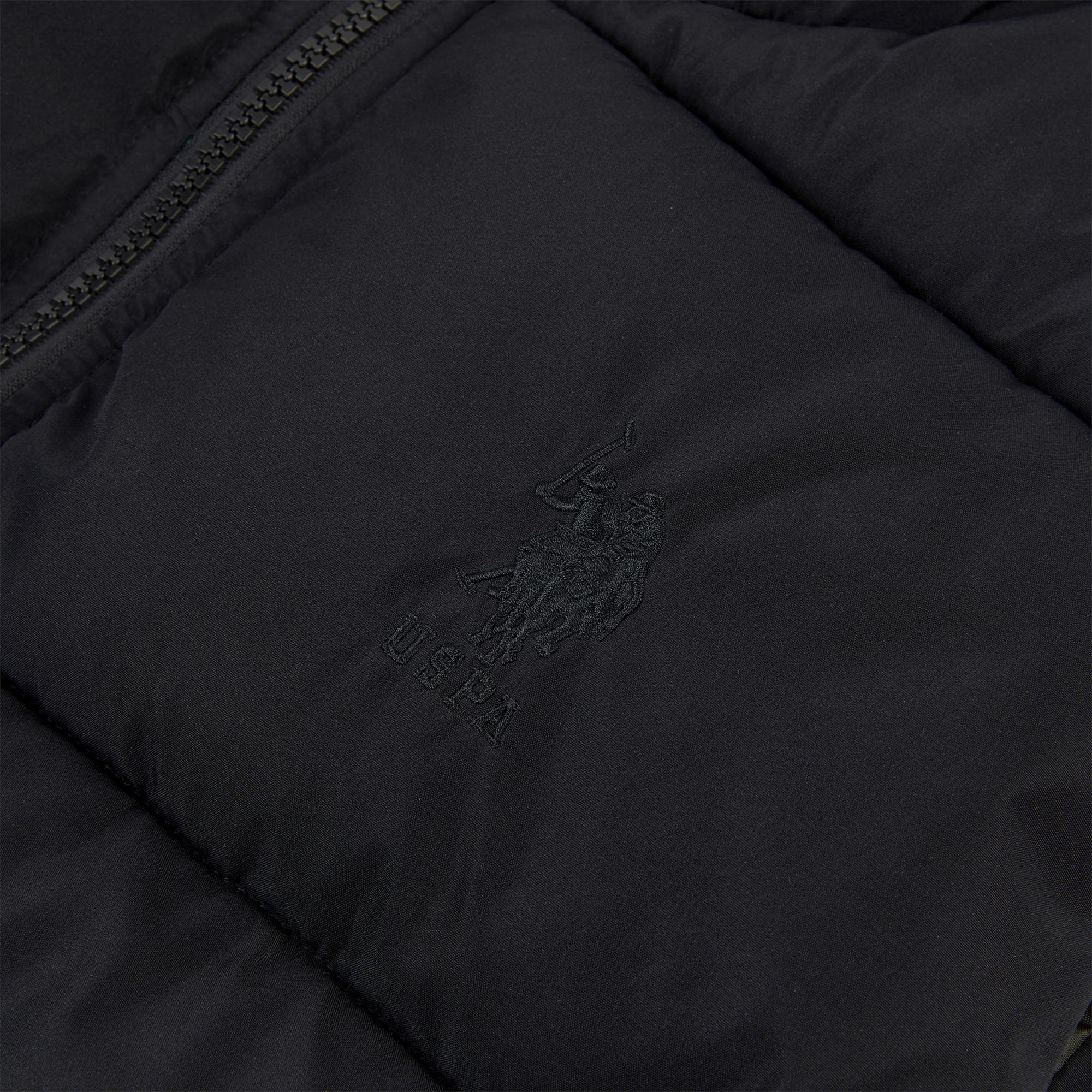 Mens Thick Quilted Gilet in Black