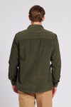 Mens Corduroy Overshirt in Forest Night
