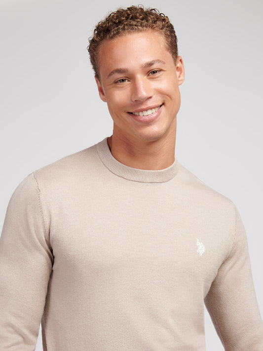 Mens Cotton Crewneck in Atmosphere