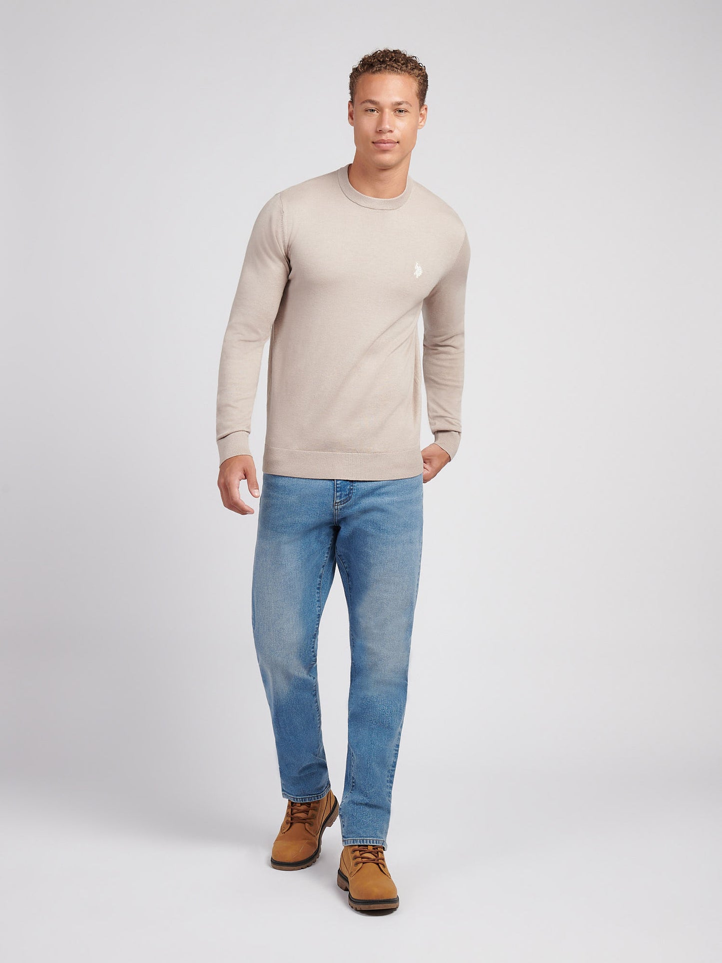Mens Cotton Crewneck in Atmosphere