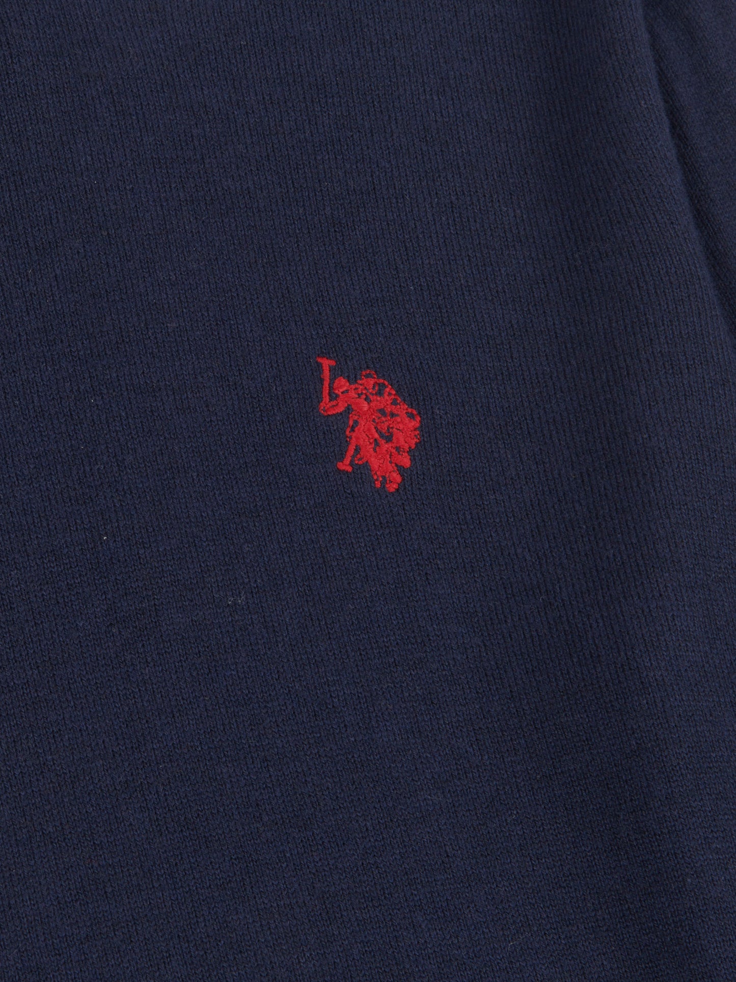 Mens Cotton Crewneck in Dark Sapphire Navy / Haute Red DHM