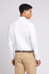 Mens Long Sleeve Poplin Shirt in White
