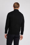 Mens Knitted Cardigan in Black Steeple Grey DHM