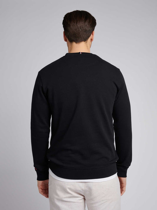 Mens USPA Chuck Loopback Crew Sweat in Black