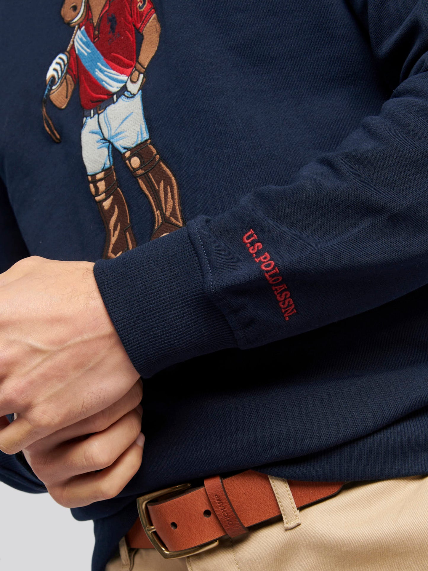 Mens USPA Chuck Loopback Crew Sweat in Dark Sapphire Navy