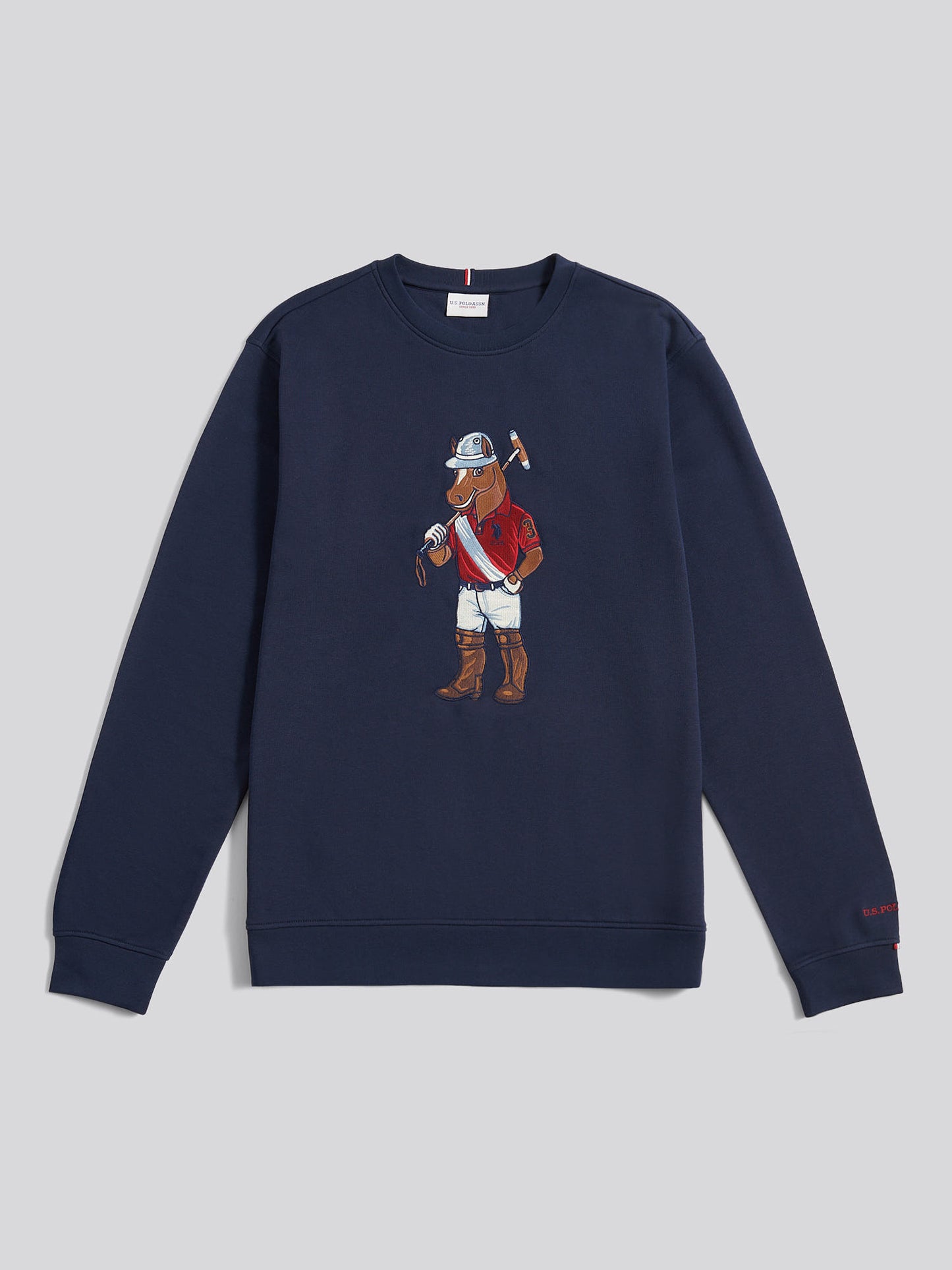 Mens USPA Chuck Loopback Crew Sweat in Dark Sapphire Navy