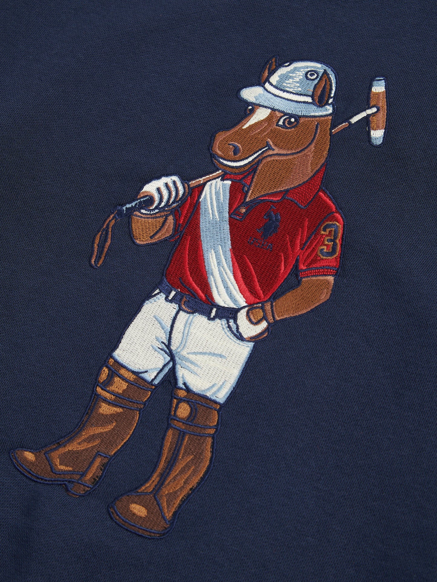 Mens USPA Chuck Loopback Crew Sweat in Dark Sapphire Navy