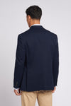 Mens Textured Pique Jersey Blazer in Navy Blue