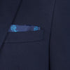Mens Solid Jersey Blazer Jacket in Navy Blue