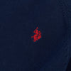 Mens Crew Neck Knitted Jumper in Navy Blazer / Haute Red