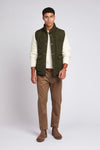 Mens Quilted Hacking Gilet in Forest Night