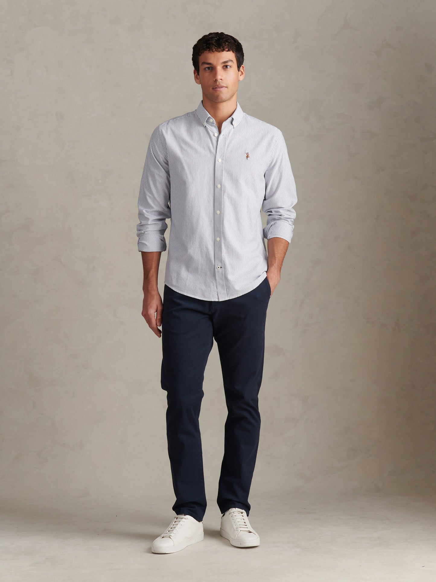 Mens Oxford Stripe  Shirt in Blue Yonder