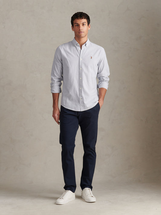 Mens Oxford Stripe  Shirt in Blue Yonder