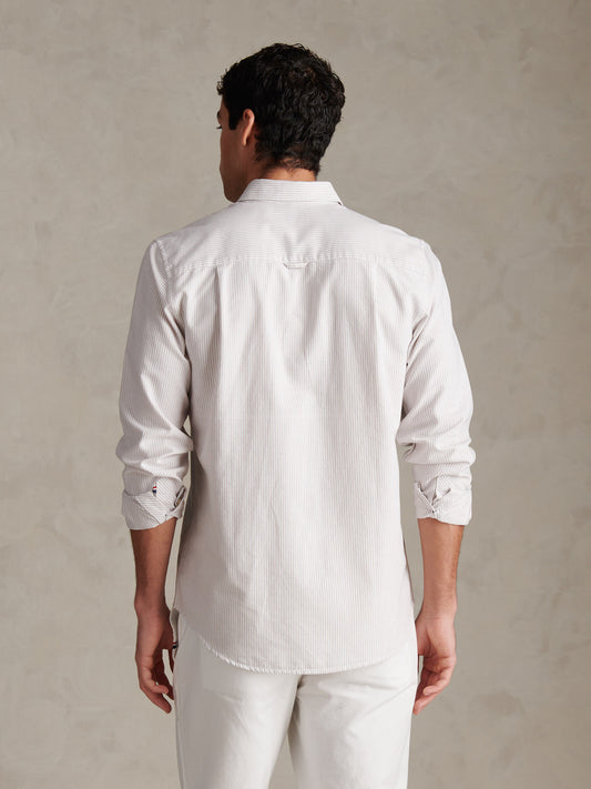 Mens Oxford Stripe  Shirt in Atmosphere