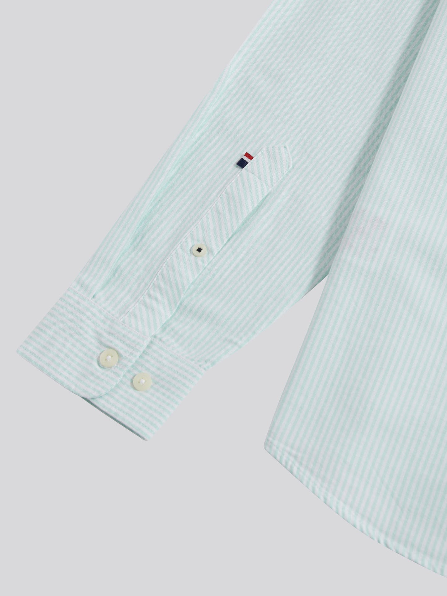 Mens Oxford Stripe  Shirt Ice Green