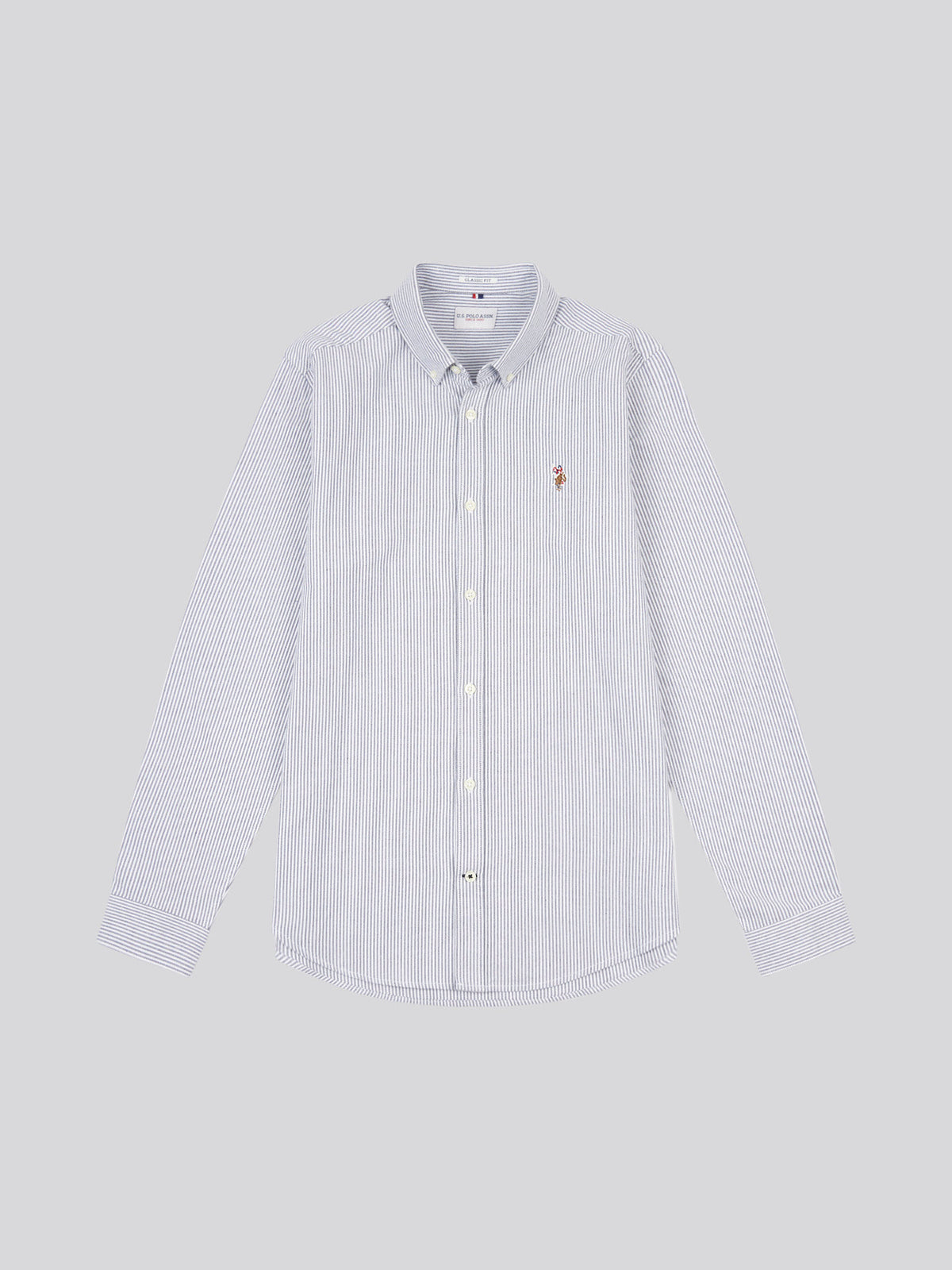 Mens Oxford Stripe  Shirt Dark Sapphire Navy
