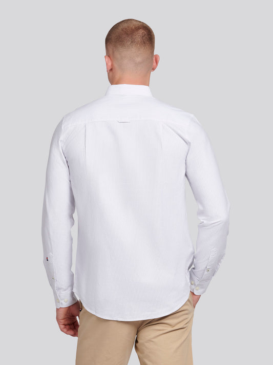 Mens Oxford Stripe  Shirt Harbor Mist