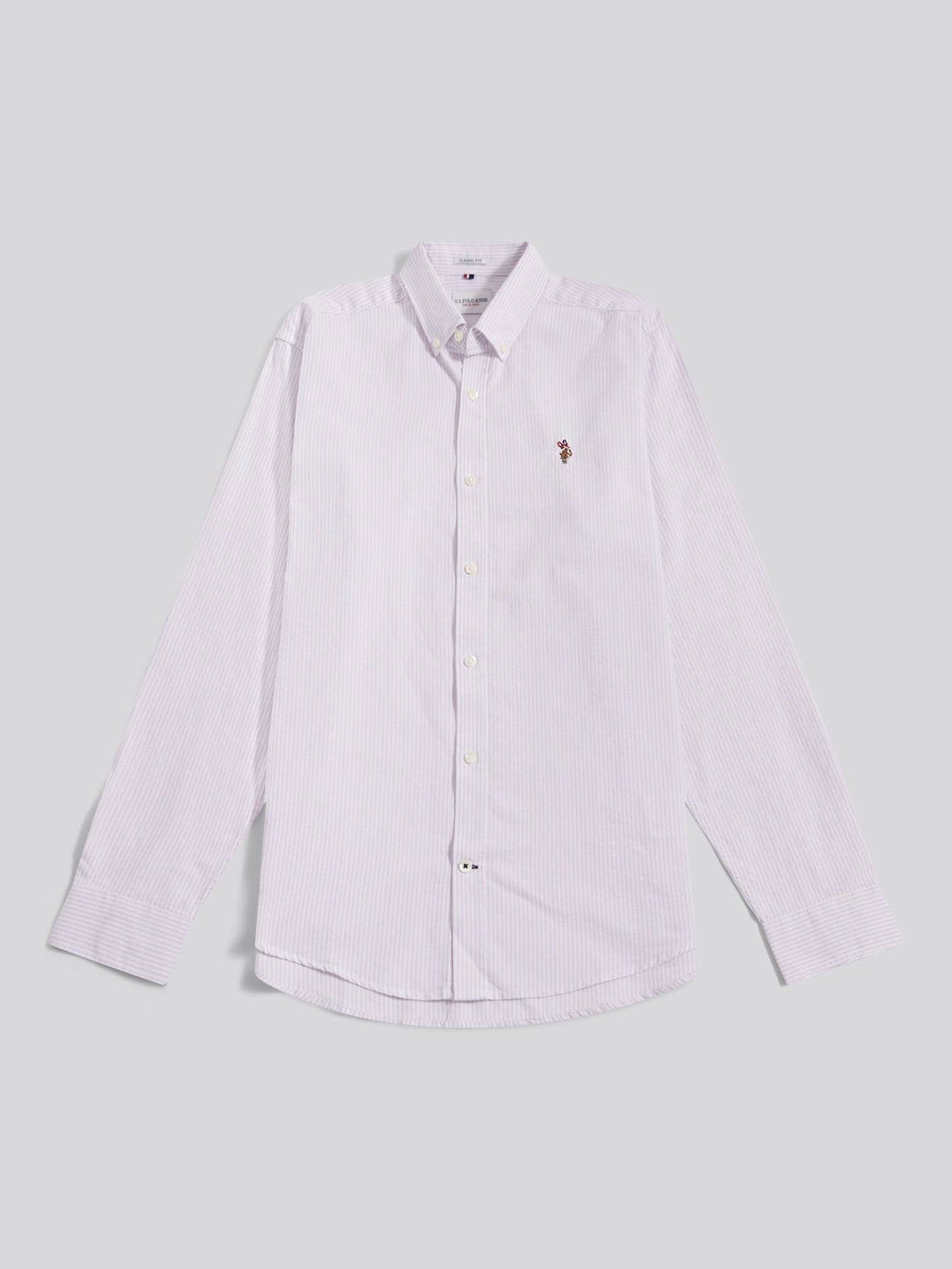 Mens Oxford Stripe  Shirt Lilac Breeze