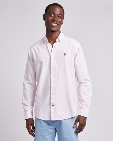Mens Oxford Stripe  Shirt Tickled Pink