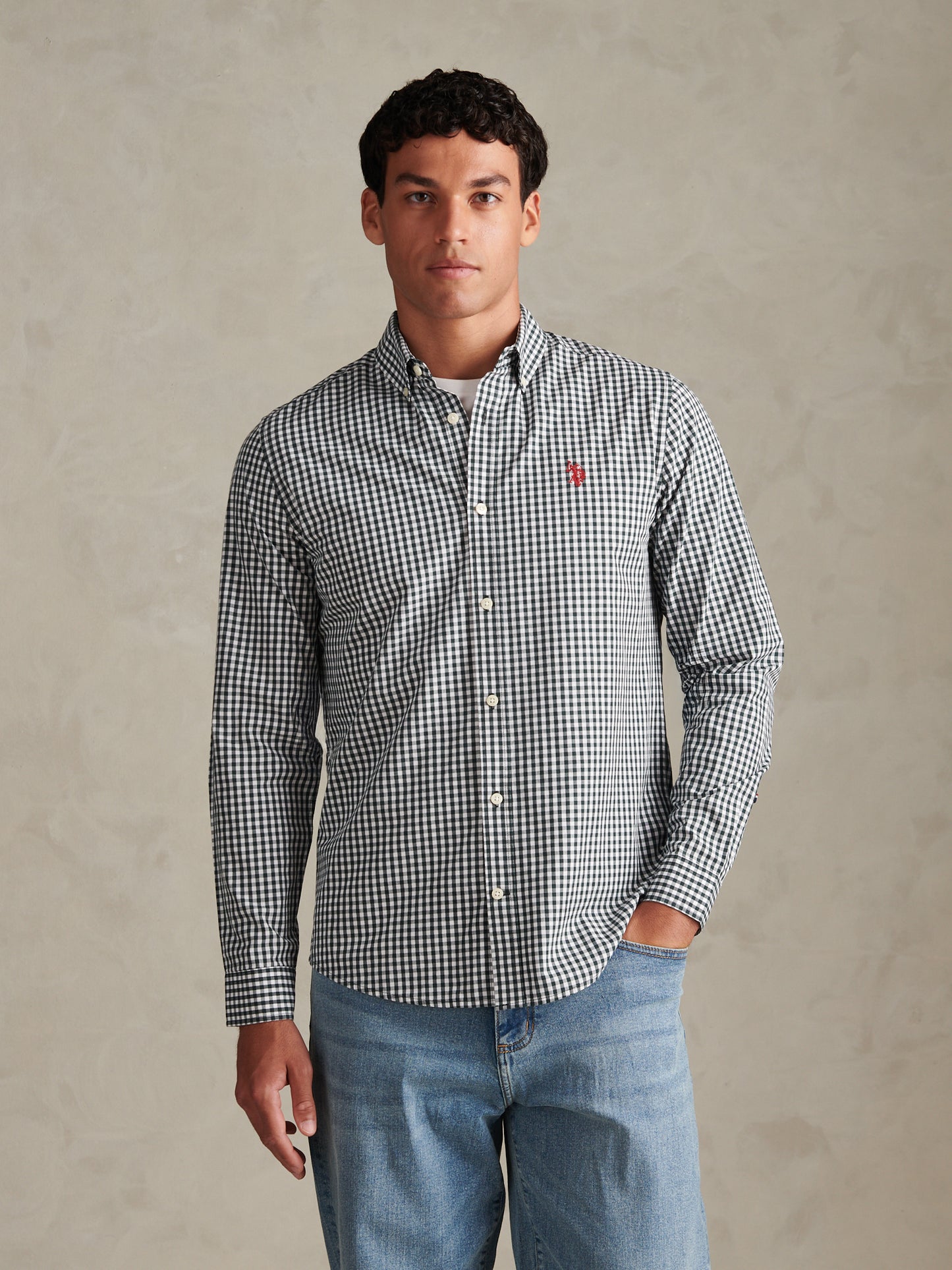 Mens Gingham Shirt Green Gables
