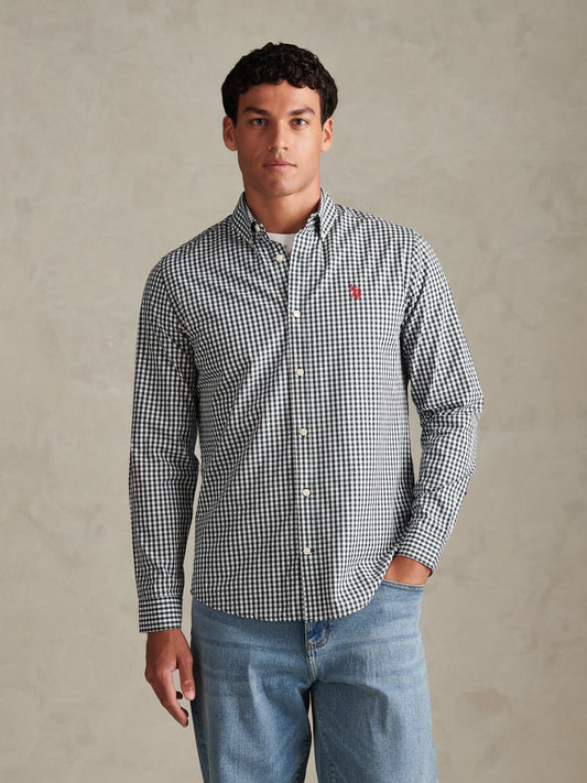 Mens Gingham Shirt Green Gables