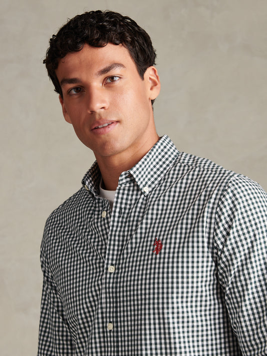 Mens Gingham Shirt Green Gables