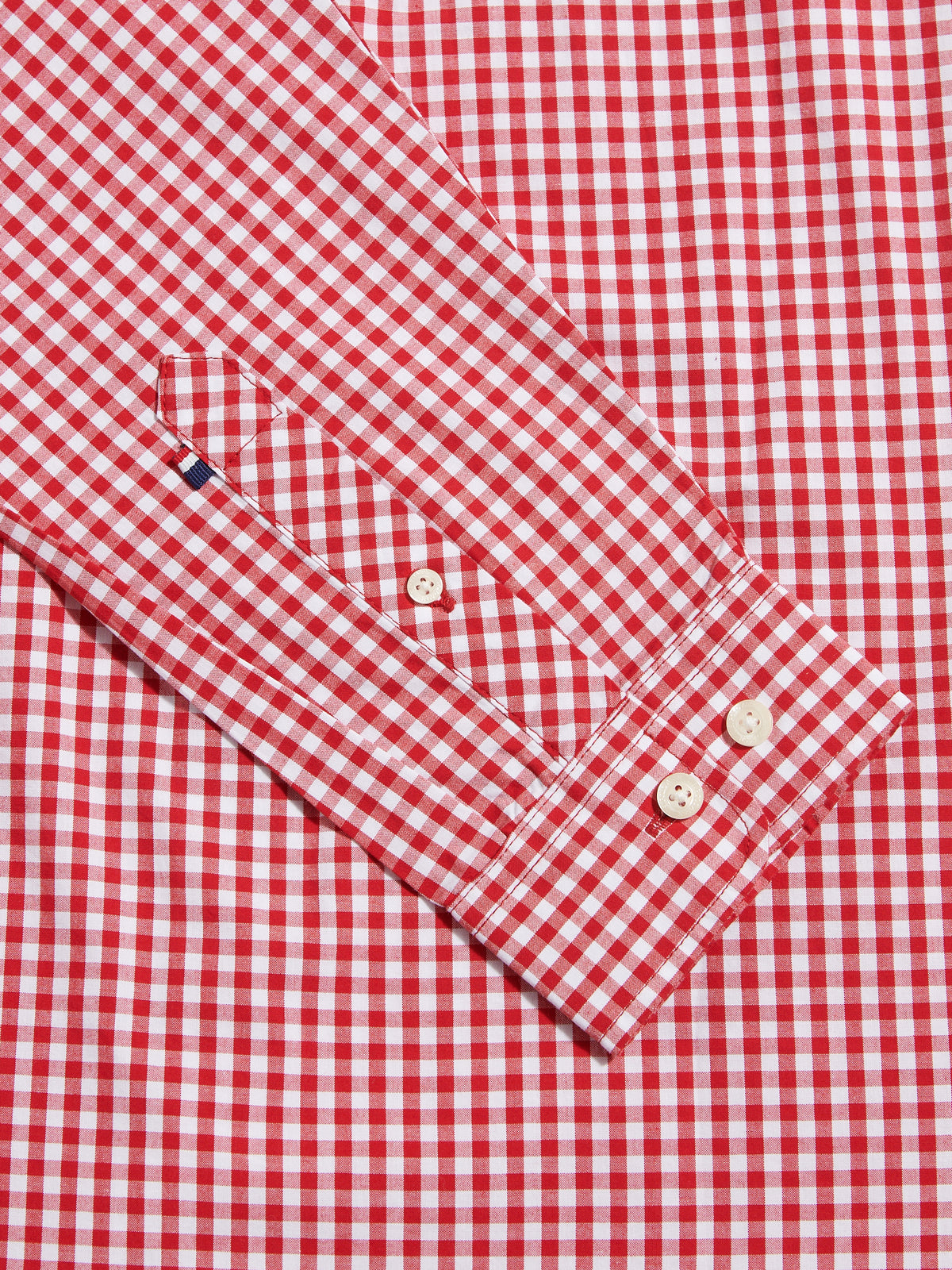 Mens Gingham Shirt Haute Red/Dark Sapphire Navy
