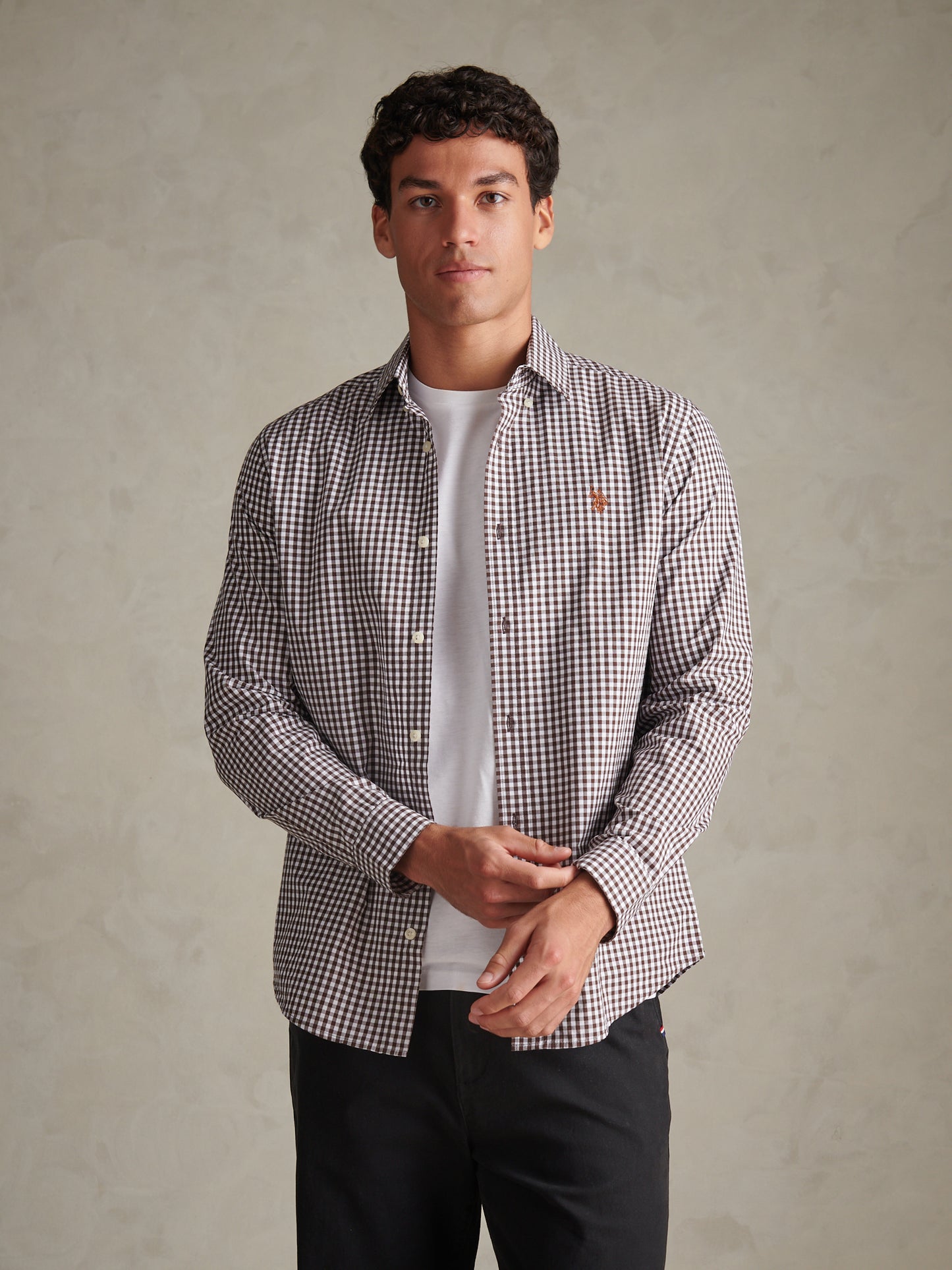 Mens Gingham Shirt Bracken