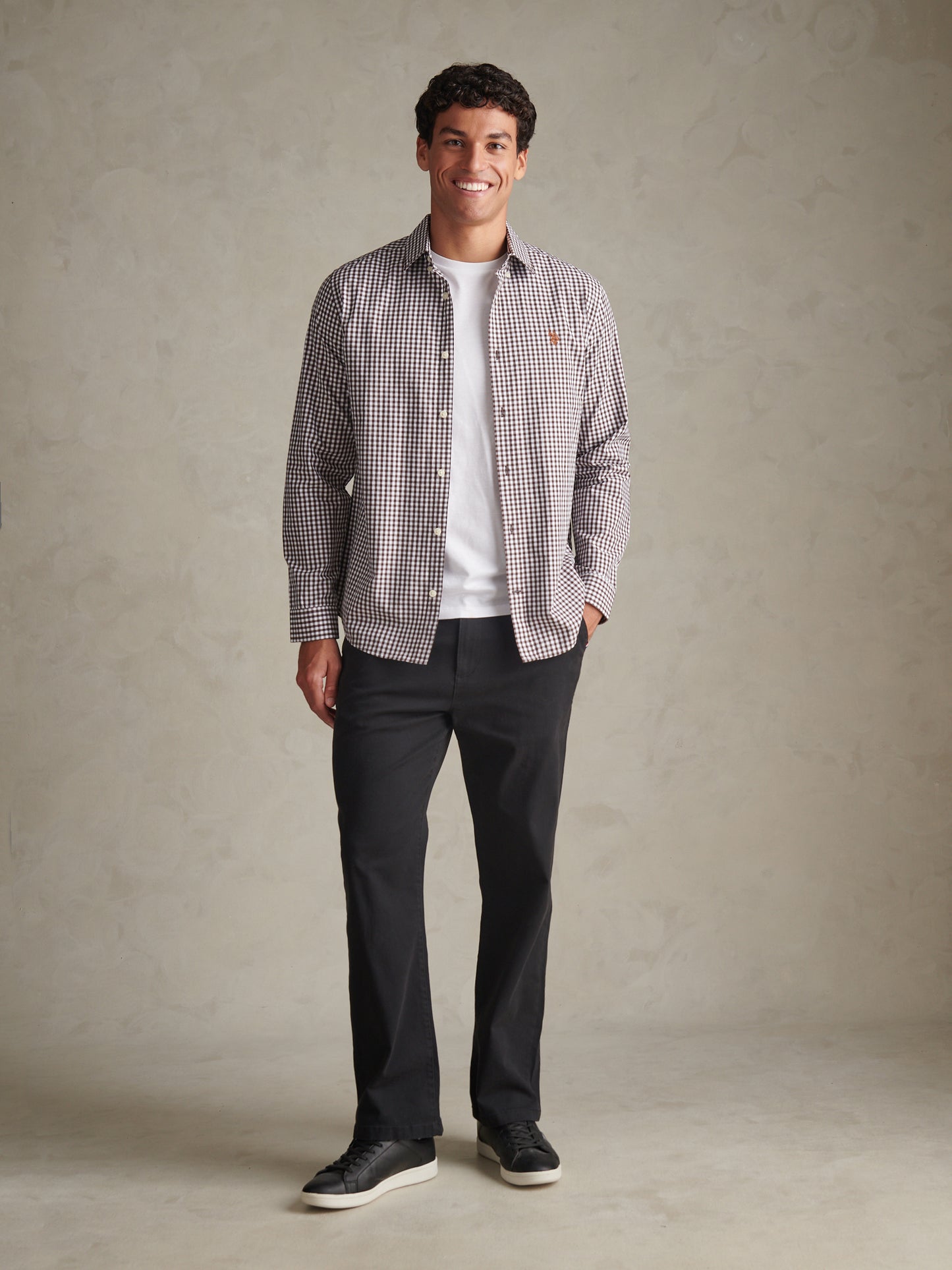 Mens Gingham Shirt Bracken