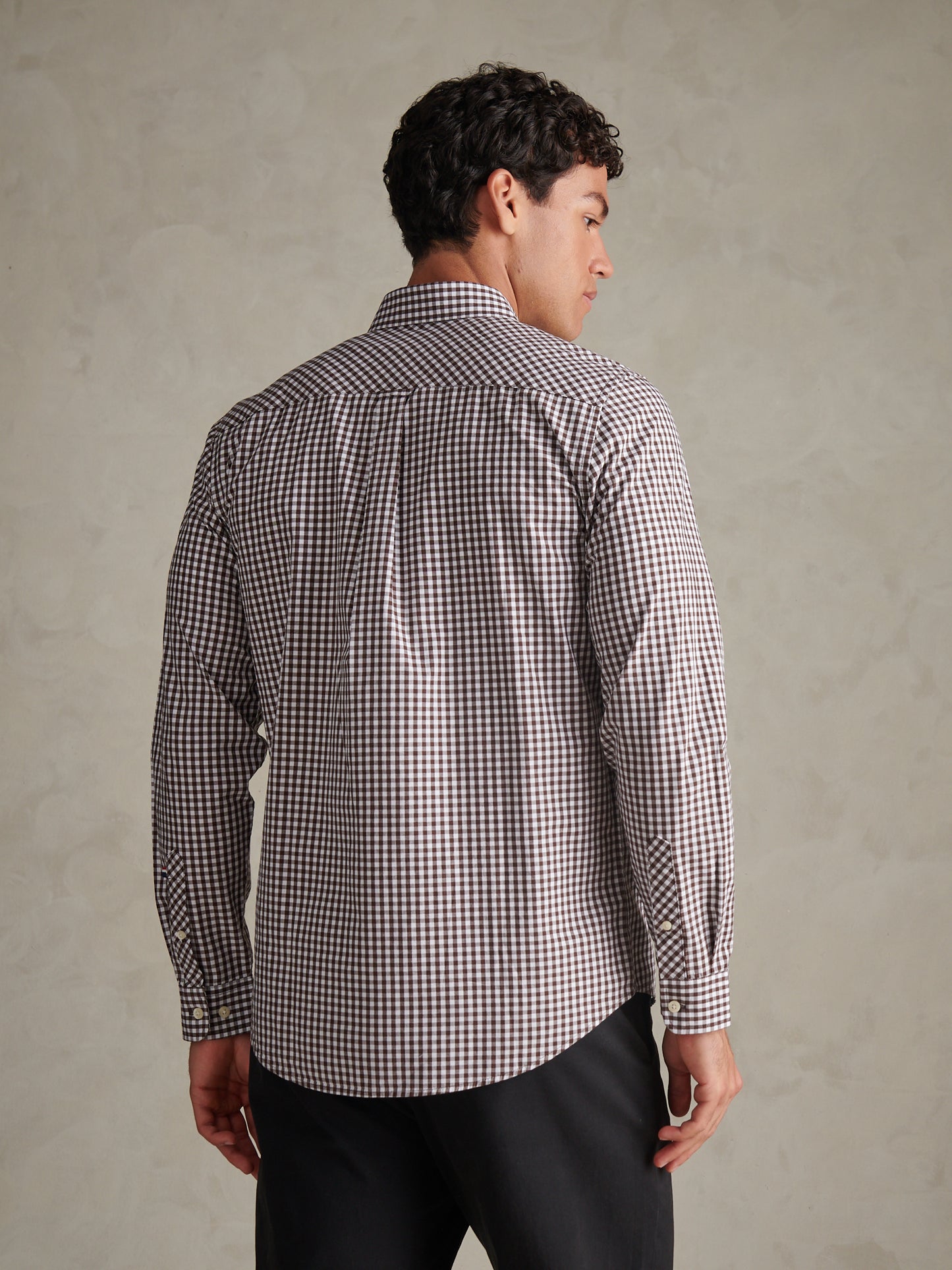 Mens Gingham Shirt Bracken